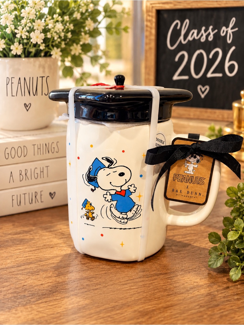 Peanuts x Rae Dunn Snoopy Class of 2026 Graduation Mug NWT